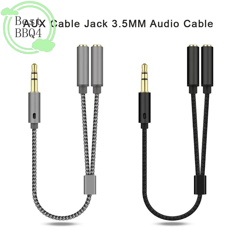 Earphone Splitter Jack - (BBQ4) Kabel AUX Jack 3.5MM Kabel