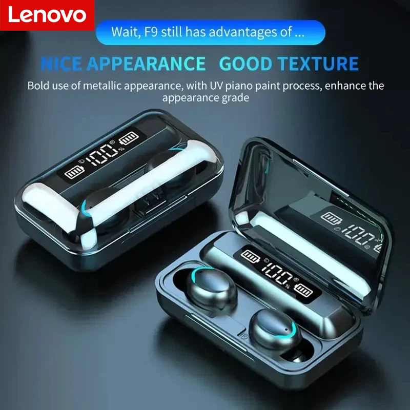 Usb C Earphone - Headphone Nirkabel Bluetooth Lenovo F9 -
