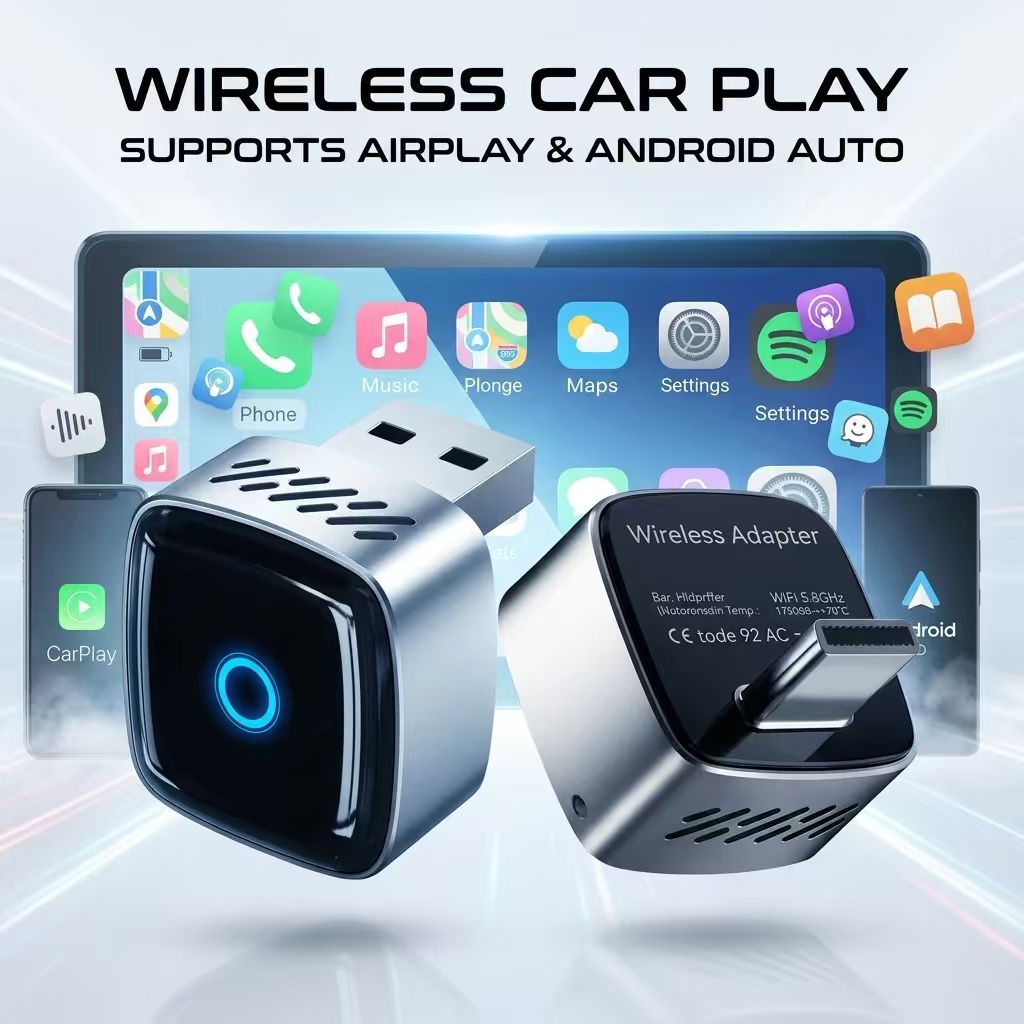DRNVIYNC 2 in 1 Adaptor CarPla - Bluetooth Adapter Receiver ulasan dan harga