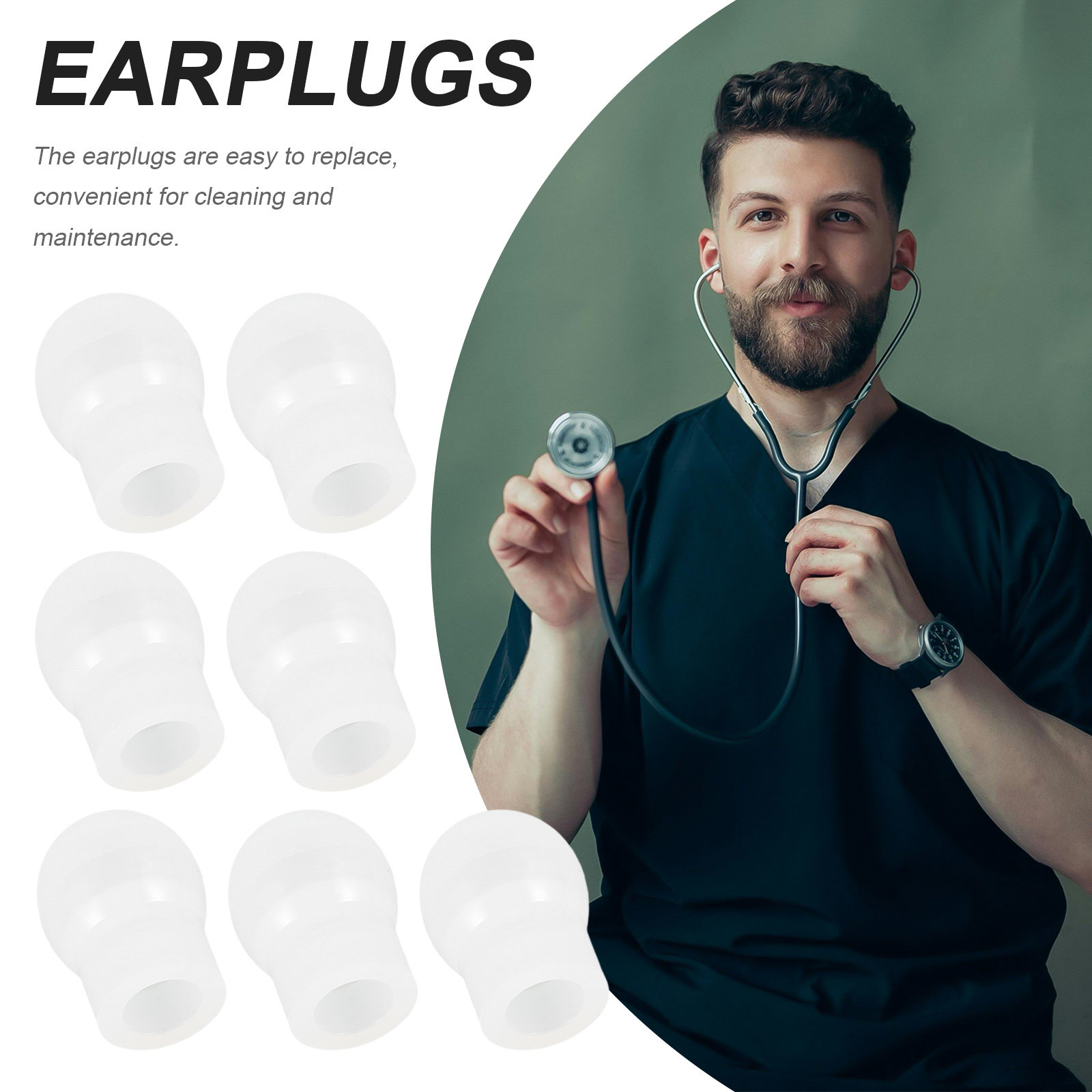 8 Buah Ujung Stetoskop Silikon - Silicone Ear Tip Replacement ulasan dan harga