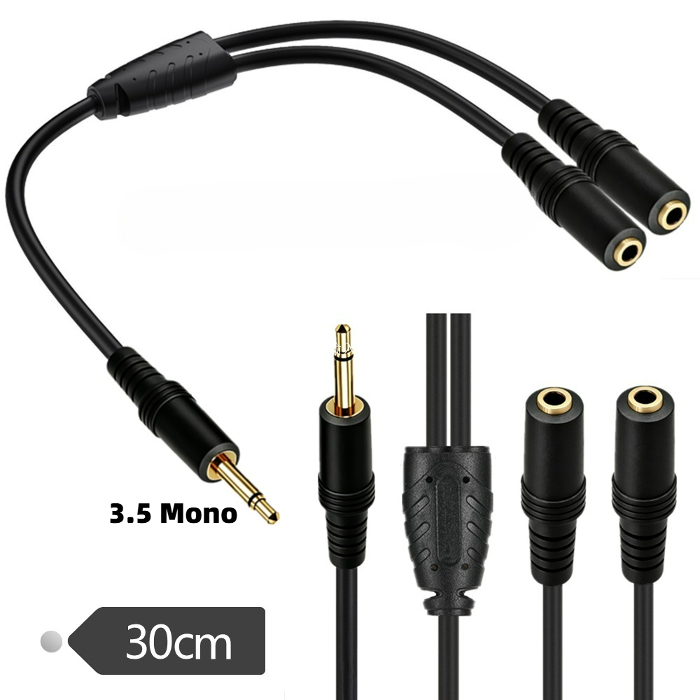 Kabel Audio Y Splitter 3.5mm T - Earphone Splitter Jack ulasan dan harga