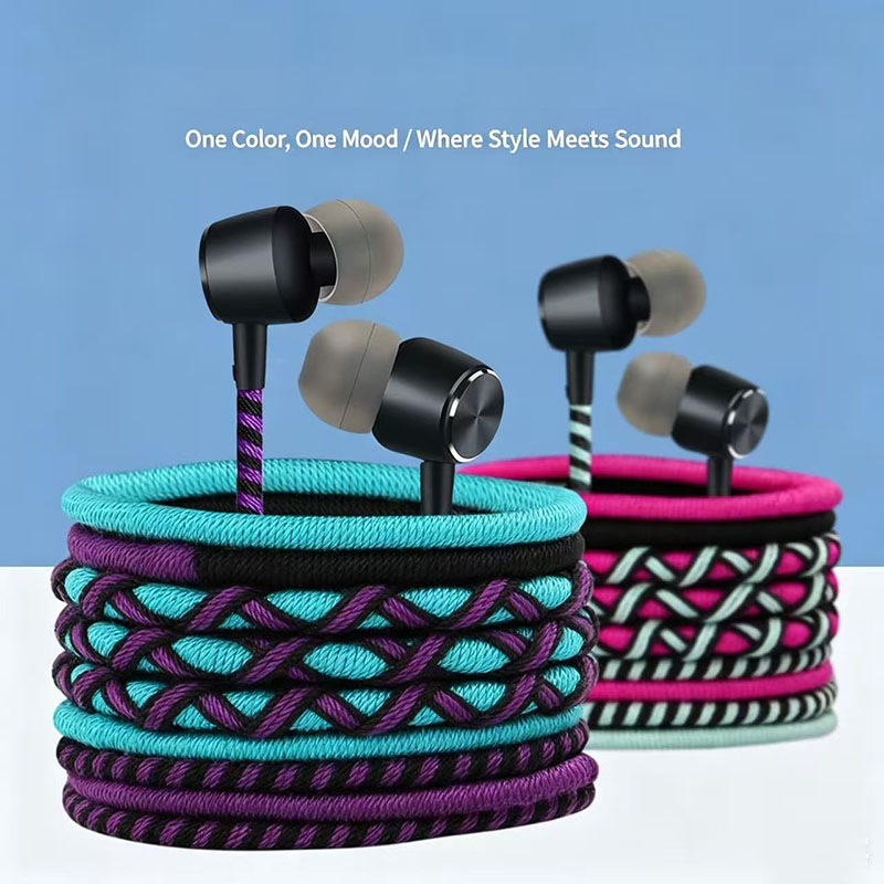Earphone Berkabel Kepang 3.5mm - Wired Earphone Mic ulasan dan harga